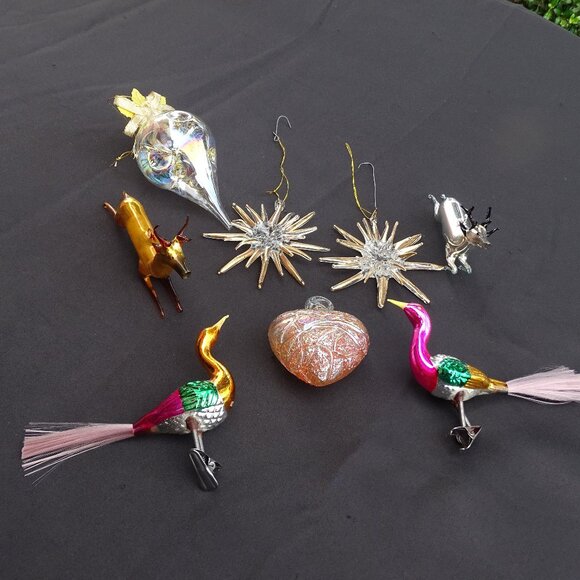 Vintage Glass Christmas Ornaments 8 - Picture 2 of 8